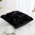 thumbnail image 3 of Unique Bargains 3D Flower Decorative Throw Pillow Cover 16" x 16" Black, 3 of 8