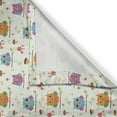 thumbnail image 3 of Owls Curtains 2 Panels Set, Illustration of Birds on Tiny Tree Branches with Mushrooms Nuts and Herbs Kids Pattern, Window Drapes for Living Room Bedroom, 55W X 39L Inches, Multicolor, by Ambesonne, 3 of 3
