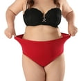 thumbnail image 3 of Baywell Plus Size Women's Underwear Cotton High Waisted Ladies Briefs Stretch Full Coverage Panties 5 Pack Red 2XL, 3 of 6