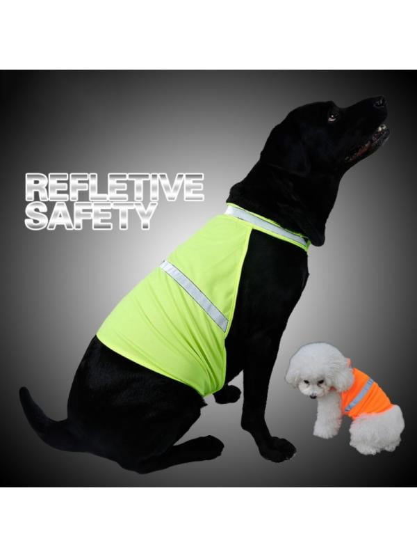 High Visibility Safety Dog Jacket Clothes Walking Vest Hi Vis Viz Cute Paw Print 