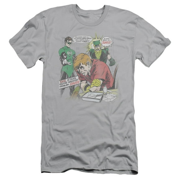 Green Lantern Speedy Junkie S/S Adult 30/1 T-Shirt Silver