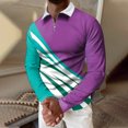 thumbnail image 2 of Vedolay Mens Polo Shirts 2023 Floral Blouses V Neck Shirts Blouse Tunic Purple,XL, 2 of 5