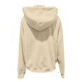 thumbnail image 5 of UAMVSH Womens Hoodies Oversized Solid Color Basic Hooded Sweatshirts Classic Fall Long Sleeve Pullover with Thumb Hole(Medium,Beige), 5 of 6