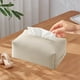 thumbnail image 3 of Cubierta de caja de pañuelos de cuero, dispensador de pañuelos de hotel, organizador de papel de mesa, accesorio elegante para el comedor, soporte multifuncional para cuchillos de acero inoxidable par, 3 of 6