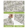 thumbnail image 4 of Farmhouse Sage Green Bar Stool Covers Set of 6, Vintage Flower Leaf Botanical Stretch Washable Bar Chair Covers with Backs, Removable Pub Counter Height Chair Cover for Kitchen Dining Room Cafe, 4 of 7