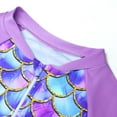 thumbnail image 5 of RUTAYY Girls Swimwear Long Sleeve Rash Guard Sun Swimsuit For Surfing Swimming Beach Gradient Purple Fish Scale Design Quick Dry, Purple, 10-11 Years, 5 of 9