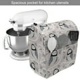 thumbnail image 2 of Owl Stand Mixer Cover, Abstract Design Pattern with Birds on Branches Dots, Kitchen Appliance Organizer Bag Cover with Pockets, 5 Quarts, Rose Slate Blue, by Ambesonne, 2 of 4