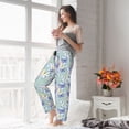 thumbnail image 6 of Picia Colorful Butterfly Womens Soft Woven Cotton Elastic Waistband Sleep Pajama Pant Lounge Sleep Pant With Pockets And Drawstring-Medium, 6 of 9