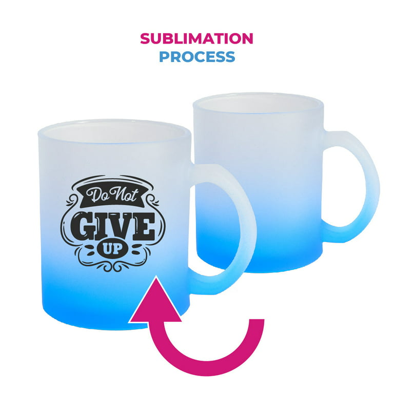 Sublimation 12oz/360ml Glass Mug w/ Dark Blue Handle(Clear) - BestSub -  Sublimation Blanks,Sublimation Mugs,Heat Press,LaserBox,Engraving  Blanks,UV&DTF Printing