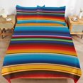 thumbnail image 6 of 3 Pcs Soft Bedding Set, Includes 1 Duvet Cover with Zipper And 2 Pillow Shams,Mexican Serape Twin(86"x70"), 6 of 8