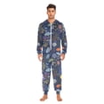 thumbnail image 3 of FORMRS Onesies Pajama for Adults Unisex Hoodie Winter Jumpsuit One Piece Sleepwear, Sizes S-2XL, Cartoon Ocean Pattern, 3 of 7