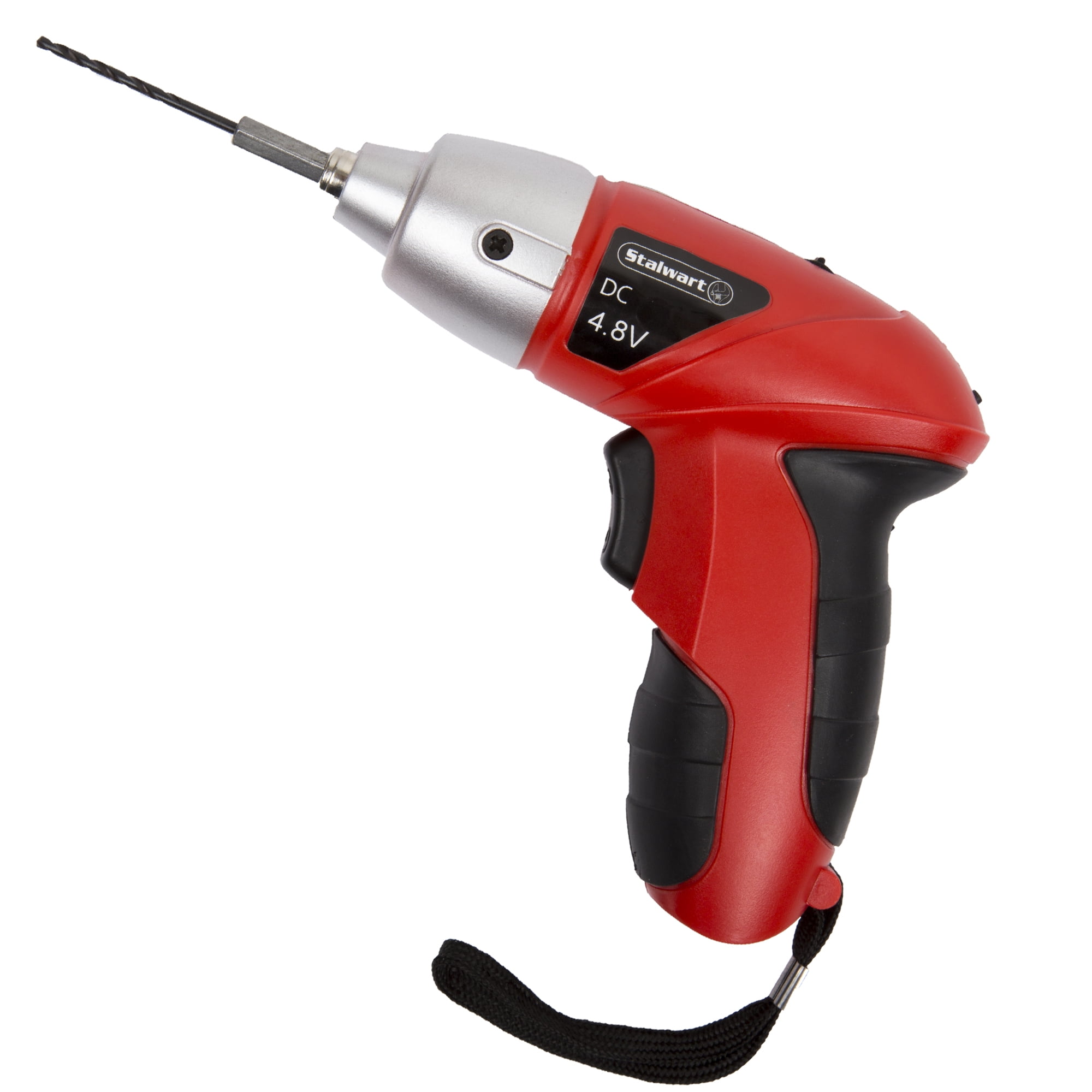 Cordless Screwdriver 25 Piece Electric Screw Driver Set with LED Work Light Automatic Spindle Lock Carrying Case and More by Stalwart Red Walmart