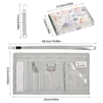thumbnail image 2 of JIALIOU Nylon Trifold Card Wallet with ID Window Zipper Pocket for Men Women Teen Hearts and Roses, 2 of 4