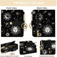 thumbnail image 5 of Small Slim Wallet Women RFID Blocking, PU Leather Bifold Ladies Wallet with Zipper  Pocket, Thin Cute Travel Card Wallets for Girls, Black Celestial Symphony, 5 of 6