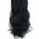 thumbnail image 2 of Nvzi Extensiones de cabello sintético con clip, de 24" de largo, ondulado y rizado, para toda la cabeza, de color negro oscuro, 2 of 3
