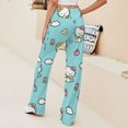 thumbnail image 4 of Hello Kitty Women's Wide Leg Yoga Pant Comfy Loose Sweatpants High Waist Lounge Casual Athletic Pant Workout Joggers Pant, 4 of 7