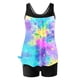 thumbnail image 2 of Trajes de baño tankini para mujer Trajes de baño de dos piezas con espalda de tiras y estampado conservador para mujer Traje de baño de dos piezas para mujer, 2 of 5