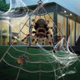 thumbnail image 4 of Decoración de tela de araña gigante de Halloween 16X16.4ft / 23X16.4ft Scary enorme araña Web, 4 of 4