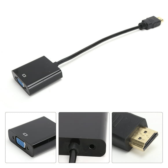 HD Multimedia Interface to VGA Converter Cable with 3.5mm Audio