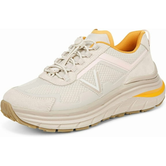 Vionic Women's Walk Max Sierra Lace Up Sneaker Cream Leather 6M