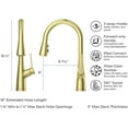 thumbnail image 5 of Pfister LG529-NEBG Neera Pull-Down Kitchen Faucet in Brushed Gold, 5 of 5