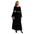 thumbnail image 4 of FEIFLY Women Adults Elegant Gothic Outfits Halloween Party Dress Attire Solid Color Festival Clothing, 4 of 4