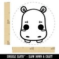 thumbnail image 2 of Charming Kawaii Chibi Hippopotamus Face Blushing Cheeks Rubber Stamp for Scrapbooking Crafting Stamping - Mini 1/2 Inch, 2 of 7