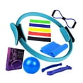 thumbnail image 2 of Kit de 12 piezas de aros y pelotas de pilates, equipo de ejercicio multiusos Azul, 2 of 9