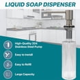 thumbnail image 6 of Strictly Sinks Contemporary Liquid Soap Dispenser - Stainless Steel Dish Refillable Soap Dispenser, 6 of 9