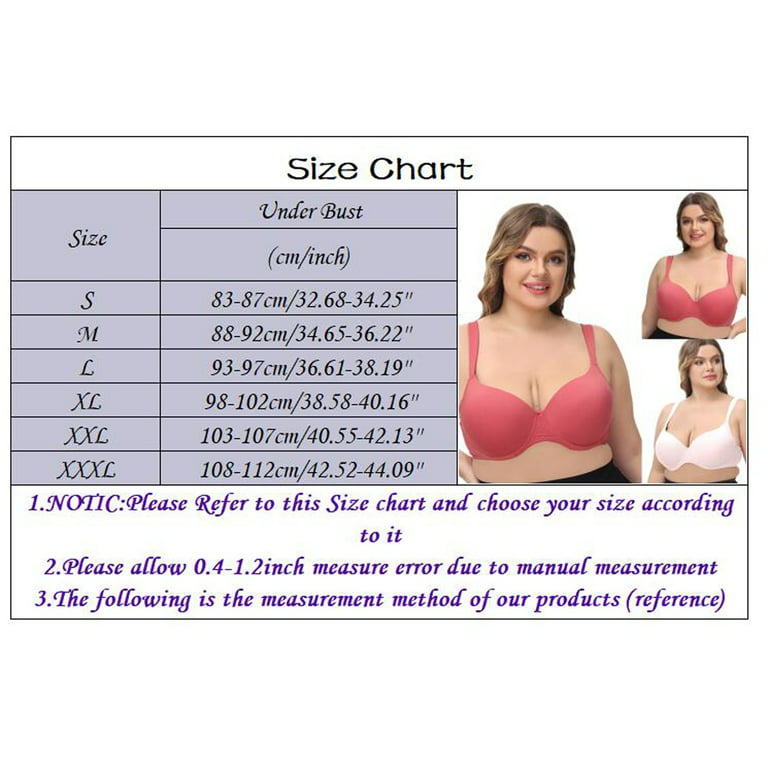 CLZOUD Bra Plus Size Watermelon Red Plus Size Underwear Seamless Sports Bra  Super Large Size Yoga Top High Impact Support Underwear for Big Women Xl