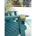 thumbnail image 3 of Adirondack Chair, Oversized Poly Lumber Fire Pit Chair with Cup Holder, 350Lbs Support Patio Chairs for Garden, Weather Resistant Outdoors Seating, Relaxing Gift for Father & Mother (Blue), 3 of 6