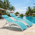 thumbnail image 1 of Patio Chaise Lounge Set of 2, Aluminum Outdoor Lounge Chairs Adjustable Backrest - All-Weather Poolside, Beach, 1 of 9