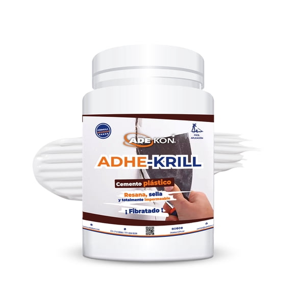 Adhe-Krill Cemento Plástico Blanco 1.5kg Grietas y Fisuras