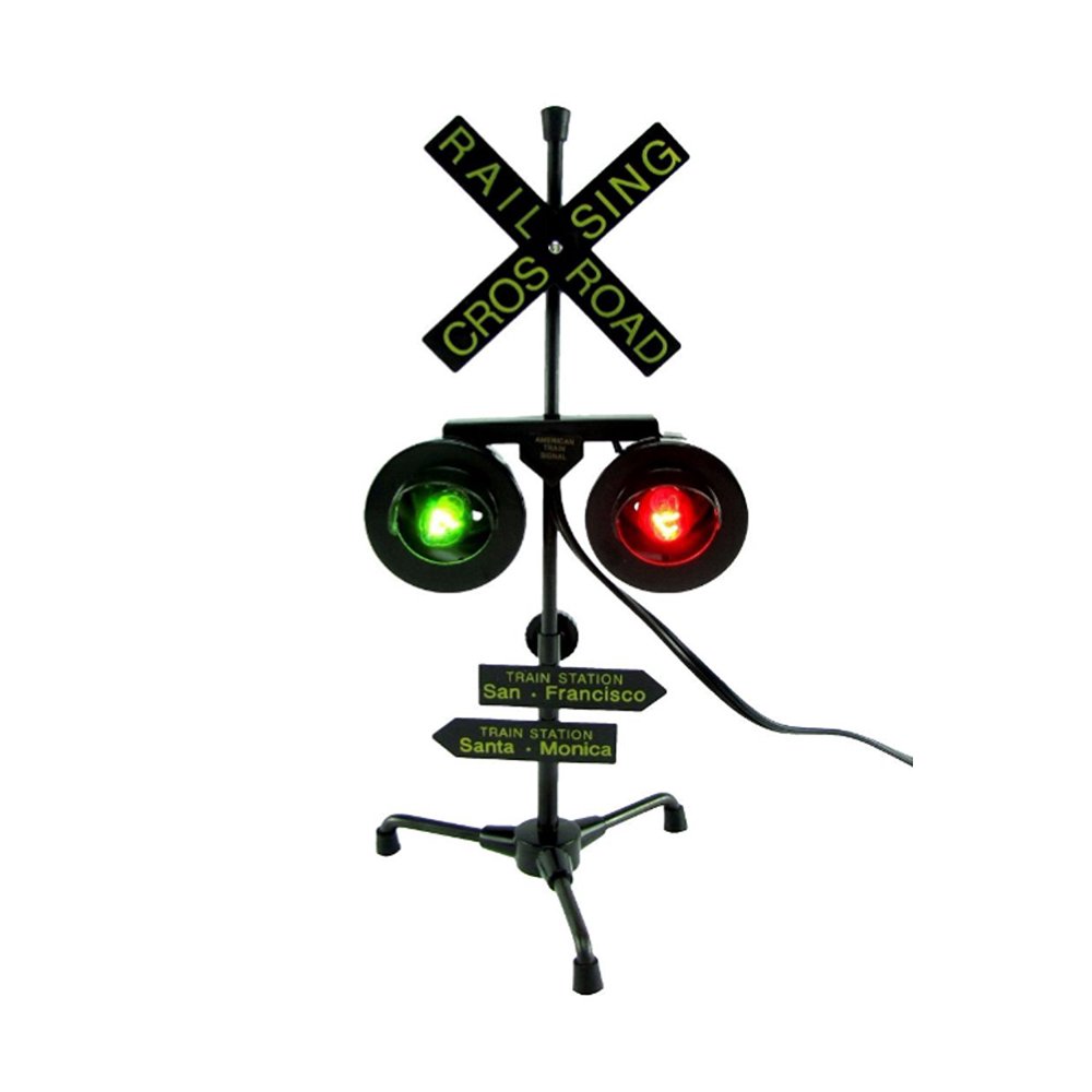 Play Kreative Railroad Train/Track Crossing Sign with Flashing Lights