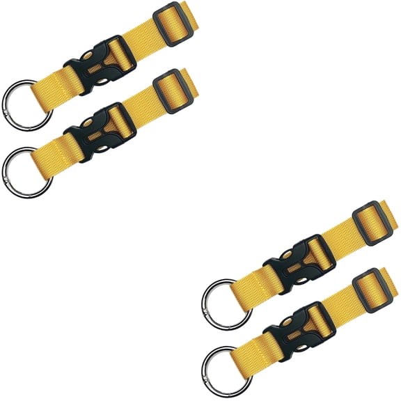FOMIYES Heavy Duty Yellow Travel Luggage Straps 4-Pack for Secure and Convenient Packing Accessories