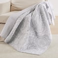 thumbnail image 2 of Levtex Home - Alden Grey - Throw - Paisley pattern in Soft Grey Tones - Quilt (50x60in.) and Sham 50x60in. - Cotton/Cotton, 2 of 4