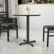 Emma + Oliver 22" x 22" Cast Iron Table X-Base