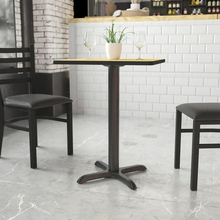 Emma + Oliver 22" x 22" Cast Iron Table X-Base