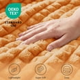 thumbnail image 4 of SoComfy by Bedelite Orange 3D Checkered Fleece Throws, 60"x50", 4 of 8