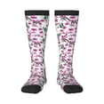 thumbnail image 2 of Picia Women Crew Soft Moisture-wicking Socks Orchids Flowers Pattern Design Cotton Socks, One Size fit All, 2 of 9