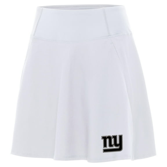 Women's Antigua White New York Giants  Brushed Carbon Chip Skort