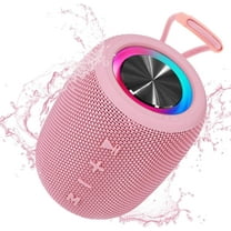 Portable Bluetooth Speaker, Wireless Speaker with Multi LED Light Dynamic Modes, BT5.3, IPX6 Waterproof, 16H Playtime, 20W Bass Diaphragms, Supports FM Mode, TF, USB for Home, Outdoor, Beach, Party