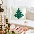 thumbnail image 5 of Nkmbld Christmas Throw Pillows Velvet Embroidered Santa Claus Pillow Covers for Winter Holiday Farmhouse Home Sofa Couch Decoration, Green, 5 of 8