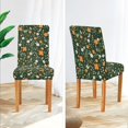thumbnail image 3 of Yayeee 4 Pack Dining Chair Covers Stretch Parson Chairs Slipcovers Seat Protector, Orange Flowers, 3 of 6