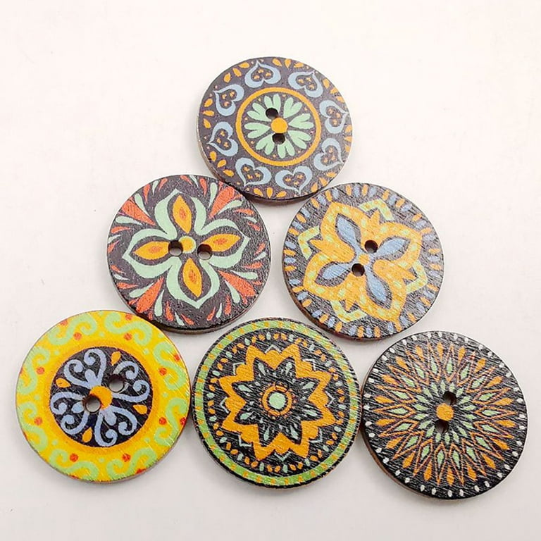 100pcs Mixed Buttons in Large Size Buttons Embellishment for Crafts Yellow  Series 