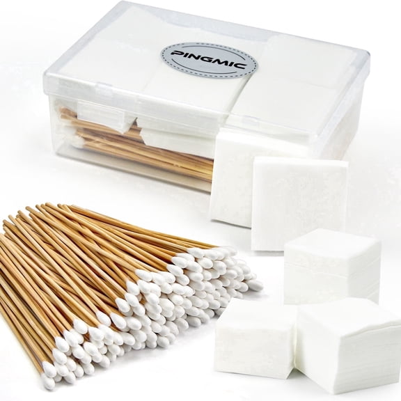 PINGMIC 300PCS Cleaning Patches, 300PCS 6″ Cotton Swabs for Gun Cleaning