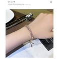 thumbnail image 4 of Women Luxurious Fashion Cubic Zirconia Crystal Gorgeous Rose Gold Openable Fashion Jewelry Bracelet, 4 of 7