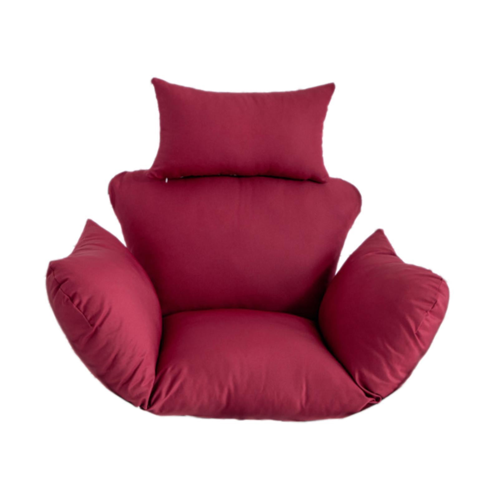 oshhni Egg Chair Cushion Hanging Seat Cushion for Family Balcony Outdoor Red