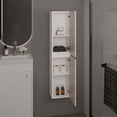 thumbnail image 2 of Generic Bathroom Cabinet - 2 Door, 4 Shelf, White - 43.3"H x 9.8"W x 8.4"D - Storage Cabinet, 2 of 6