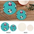 thumbnail image 4 of GZHJMY Panda with A Heart Trivets Pot Holders Set and Placemats Set, Set of 2 Hot Pads, Table Mats for Cooking and Baking, Cotton Braided Hot Pads, 4 of 7